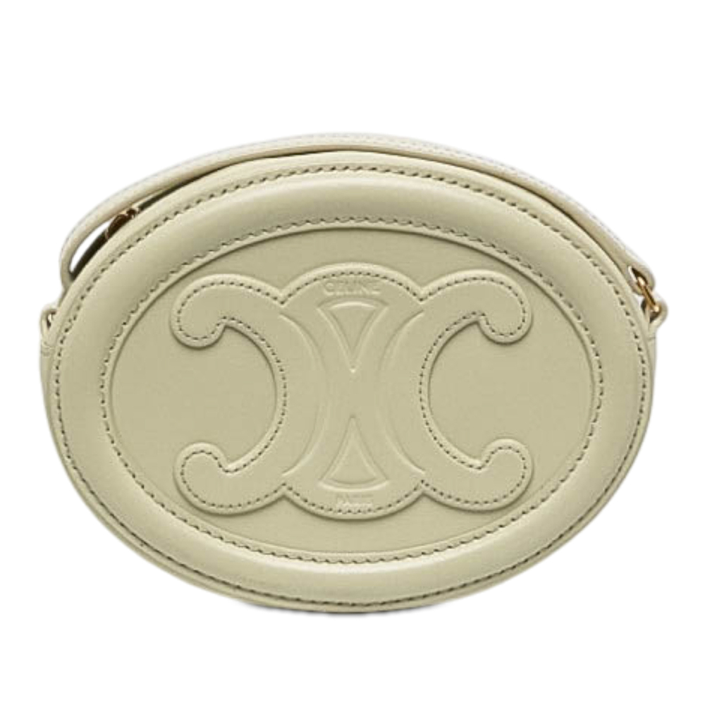 Pre-Loved Celine Small Calfskin Cuir Triomphe Oval Crossbody